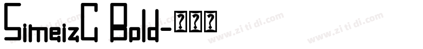 SimeizC Bold字体转换